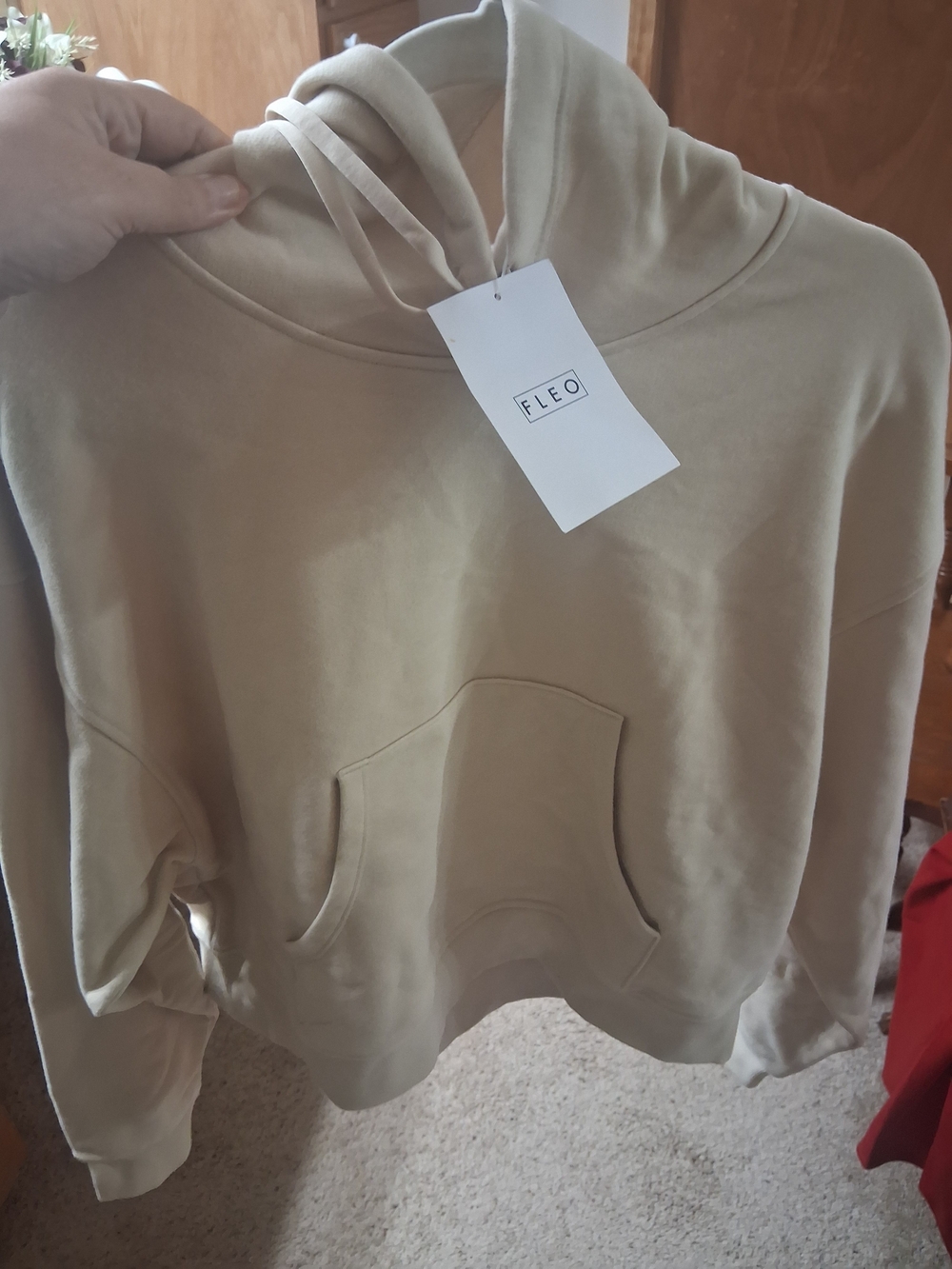 Fleo Cream Cozy Pullover Hoodie